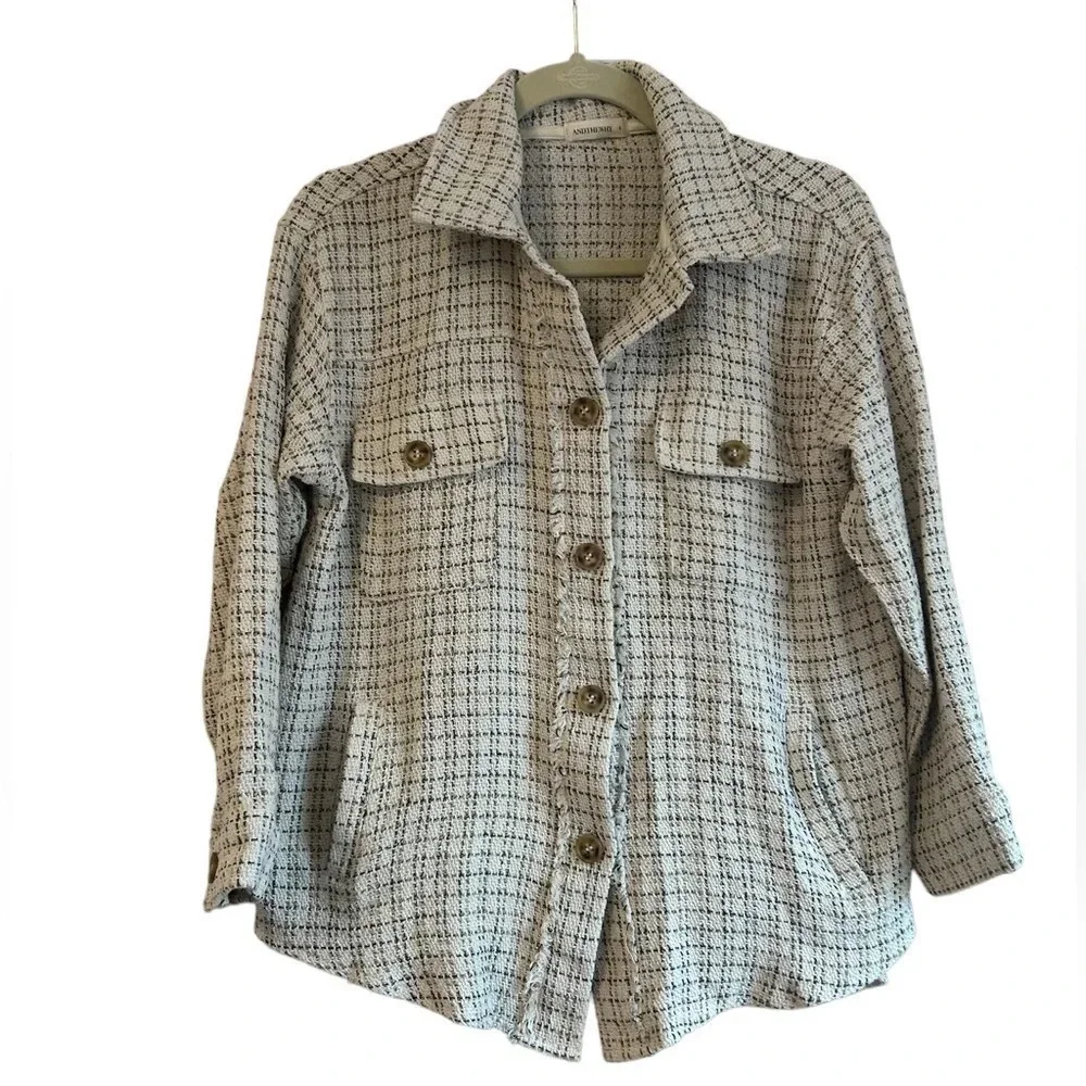 ANDTHEWHY TWEED SHACKET